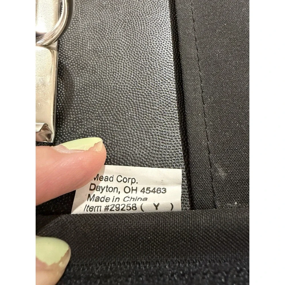 Mead Five Star Vintage Full Zip Around Binder Black 3 Ring Pockets Y2K